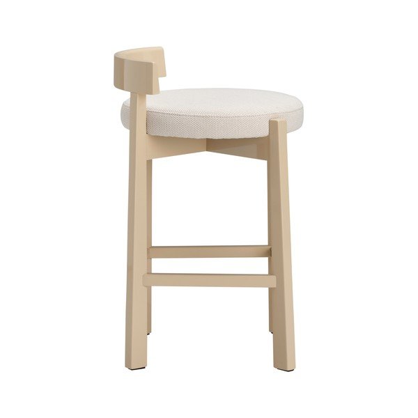 Smėlio spalvos iš audinio baro taburetė (sėdynės aukštis 66 cm) Hugg – Ellos Home-image-3