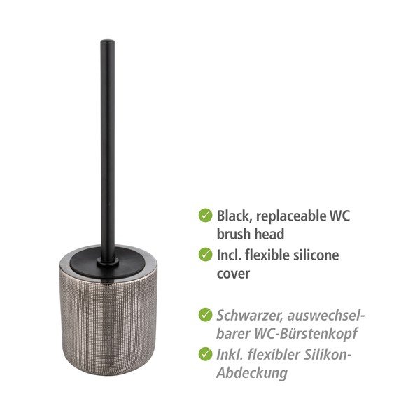 Iš keramikos tualeto šepetys sidabrinės spalvos Rivara – Wenko-image-4