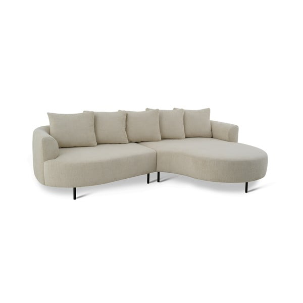 Kampinė sofa smėlio spalvos (su dešiniuoju kampu) Vitoria – Scandic-image-3