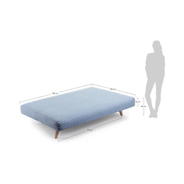 Šviesiai mėlyna sofa-lova La Forma Kiko-image-2
