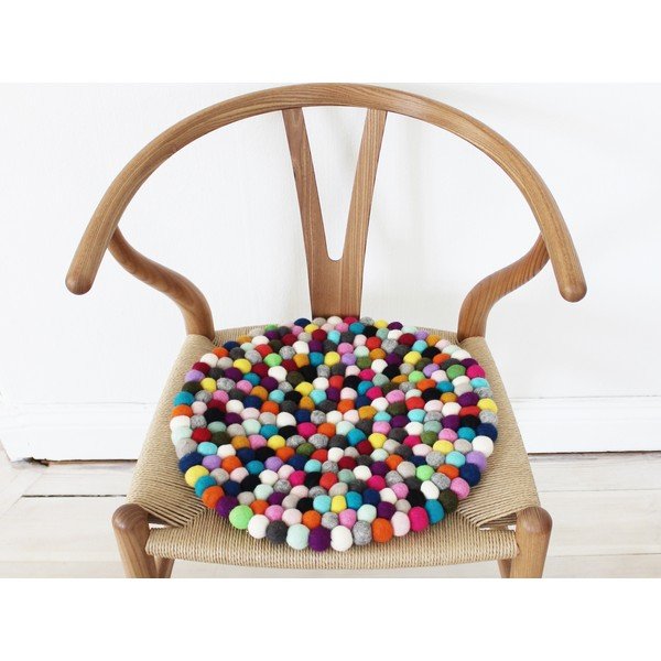 Wooldot Ball vilnos rutuliukų kėdės patiesalas Multi Pang, ⌀ 39 cm-image-3