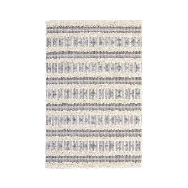 Pilkas kilimas Mint Rugs Handira Tribal Stripes, 155 x 230 cm