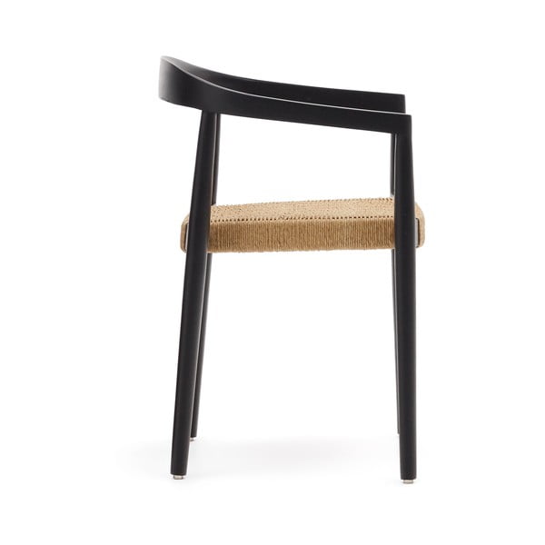 Juodos spalvos medžio masyvo sodo kėdės 4 vnt. Ydalia – Kave Home-image-2