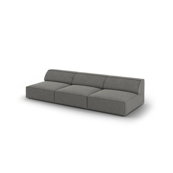 Sofa pilkos spalvos iš velveto 240 cm Jodie – Micadoni Home-image-4