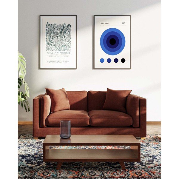 Sofa raudonos plytų spalvos 195 cm Pomo – Ame Yens-image-1