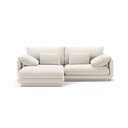 Kampinė sofa baltos spalvos (su kairiuoju kampu) Torino – Micadoni Home