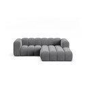 Kampinė sofa šviesiai pilkos spalvos (su dešiniuoju kampu) Lupine – Micadoni Home