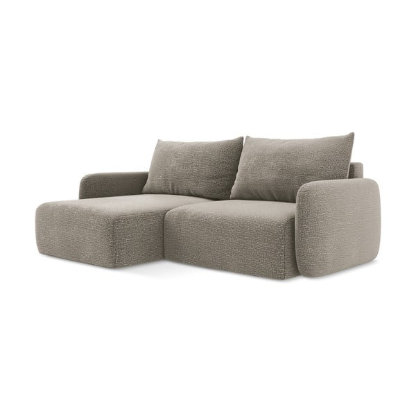 Smėlio spalvos sulankstoma/su sandėliavimo vieta kampinė sofa (su kairiuoju kampu) Kalena – Makamii-image-3