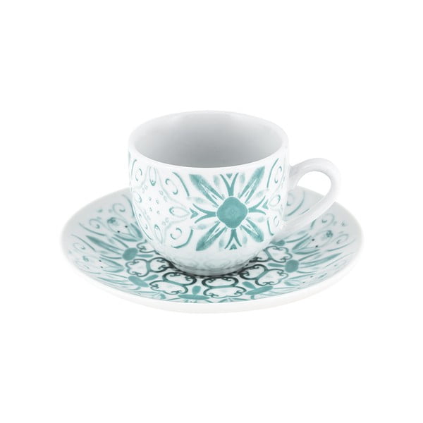 6 porcelianinių puodelių rinkinys su lėkštutėmis Villa Altachiara Atrani