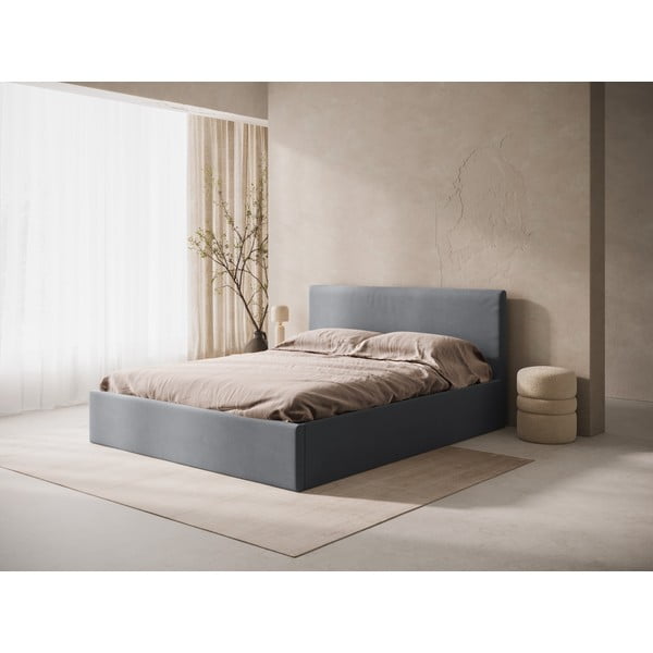 Pilkos spalvos iš audinio galvūgalis 190,5x100 cm Remo – Micadoni -image-1