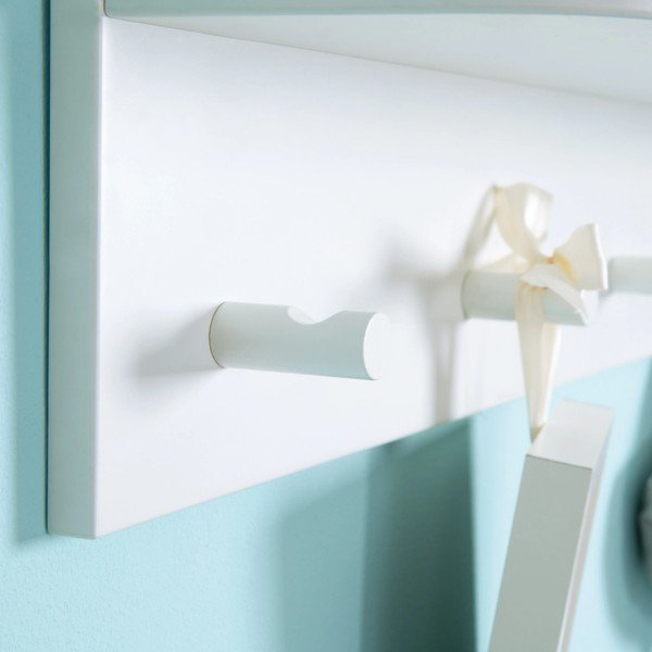 Sieninė vaikiška drabužių kabykla baltos spalvos Dreamworld 3 – Roba-image-3