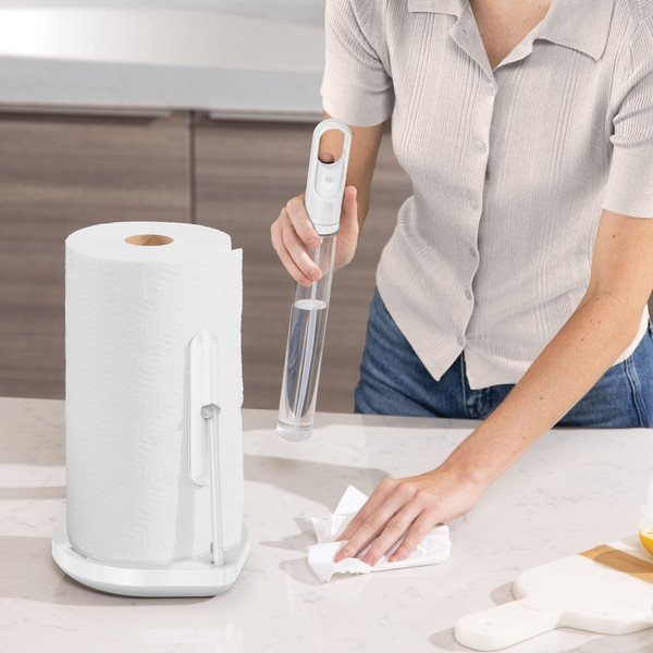 Virtuvinių rankšluosčių laikiklis iš plieno baltos spalvos – simplehuman-image-1