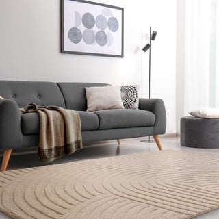 Kilimas iš vilnos smėlio spalvos 160x230 cm Hague – Asiatic Carpets