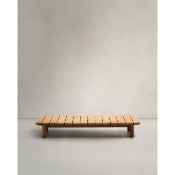 Iš tikmedžio masyvo sodo kavos staliukas 70x140 cm Turqueta – Kave Home-image-1