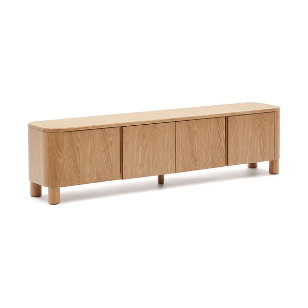 Natūralios spalvos TV spintelė iš uosio 200x52x40 cm Salaya – Kave Home-image-2