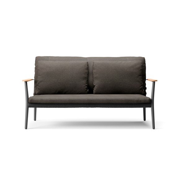 Tamsiai pilkos spalvos sodo sofa Ray – Diphano