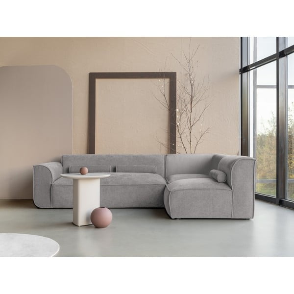 Kampinė sofa šviesiai pilkos spalvos (su dešiniuoju kampu) Flex Felix – Miuform-image-1