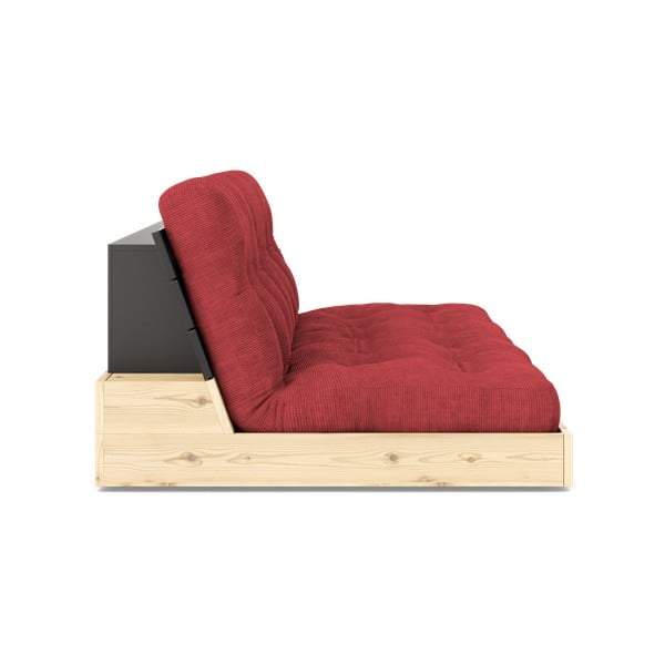 Sulankstoma sofa iš kordinio velveto raudonos spalvos 196 cm Base – Karup Design-image-3
