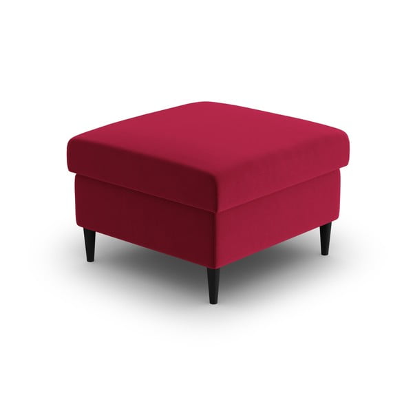 Raudonos spalvos iš velveto taburetė Kyoto – Cosmopolitan Design-image-2