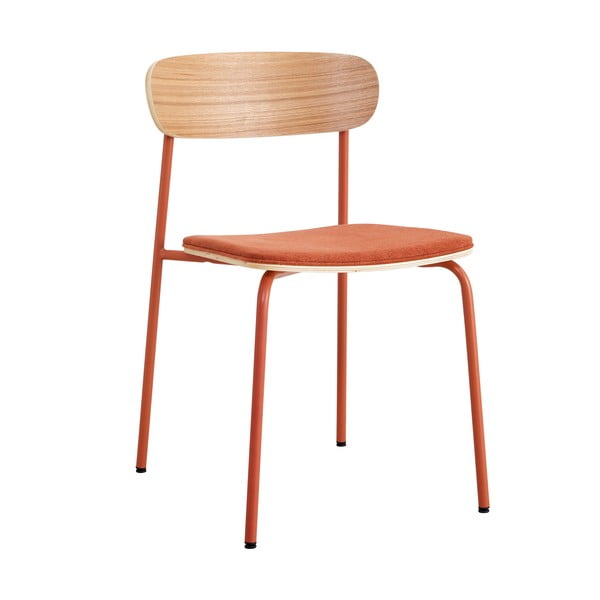 Valgomojo kėdės raudonos spalvos/natūralios spalvos 2 vnt. Adriana – Marckeric