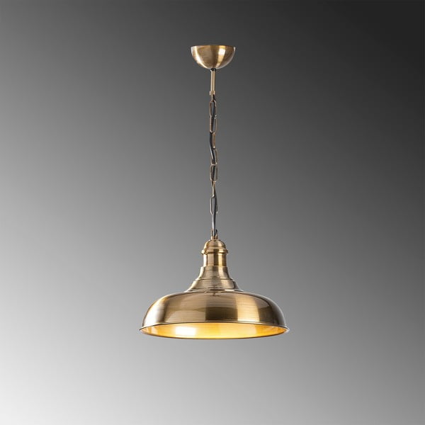 Auksinės spalvos kabantis šviestuvas ø 32 cm su metaliniu gaubtu Rosea – Opviq lights-image-2