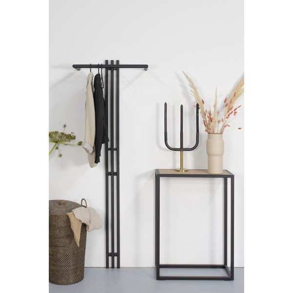 Juodos spalvos iš metalo sieninė lentyna 65 cm Senza – Spinder Design-image-3