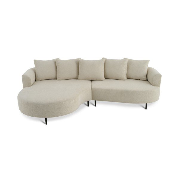 Kampinė sofa smėlio spalvos (su kairiuoju kampu) Vitoria – Scandic-image-2