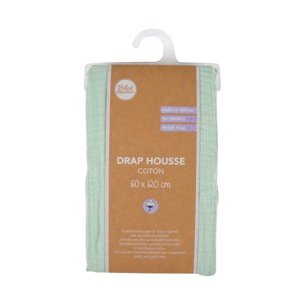 Iš muslino vaikų patalynė vaikiškai lovai su guma 60x120 cm – Bébé Douceur-image-4