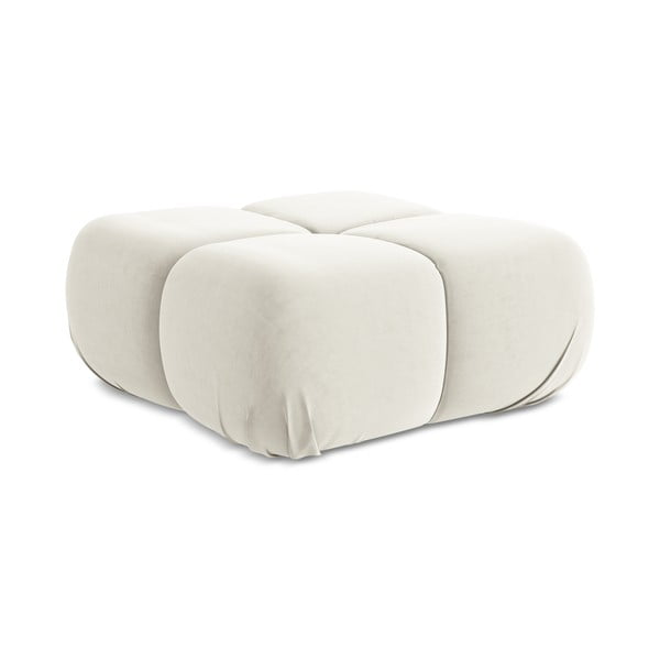Baltos spalvos iš velveto modulinė taburetė Lokua – Makamii-image-2