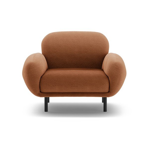 Terakotos spalvos iš boucle krėslas Poppy – Micadoni -image-1