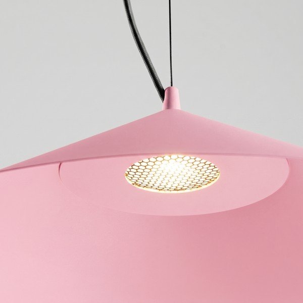 Rožinės spalvos iš metalo kabantis šviestuvas LED ø 50 cm FINT – Thoro-image-2