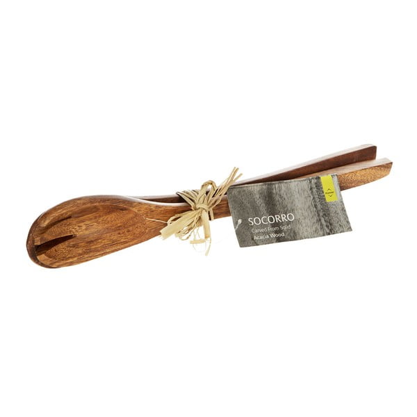 2 akacijos medžio samčių salotoms rinkinys Premier Housewares Socoro-image-1