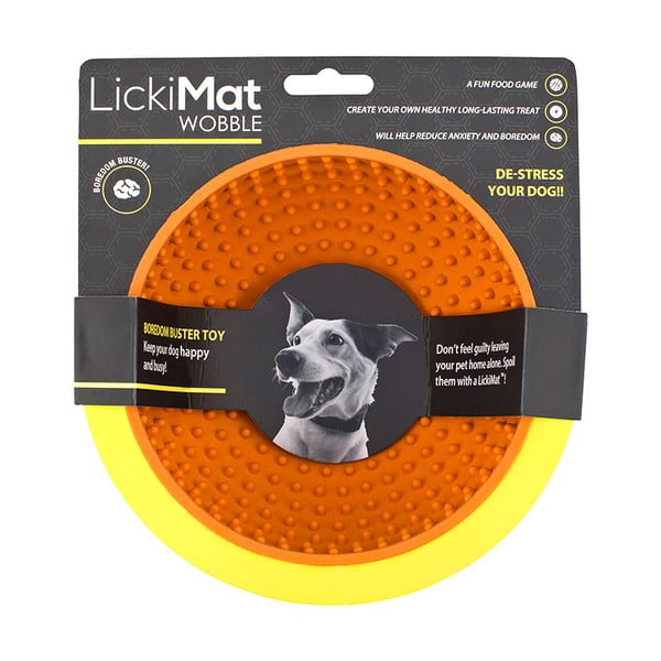 Laižymo dubuo Wobble Orange - LickiMat