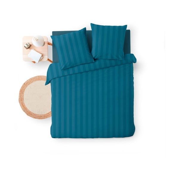 Iš mikropluošto dvigulė/itin ilga patalynė mėlynos spalvos 240x220 cm Cleo – douceur d'intérieur