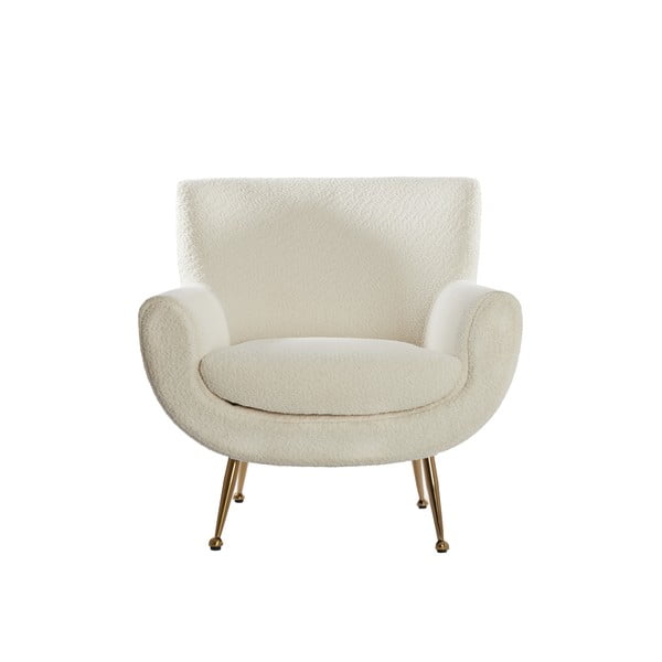 Iš boucle krėslas kreminės spalvos Vinstra – Light & Living-image-2