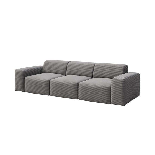 Pilkos spalvos iš kordinio velveto sofa 285 cm Villet – Rodier-image-2