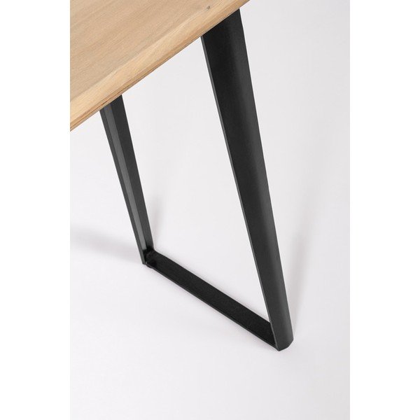 Juodos spalvos/šviesios natūralios spalvos iš mango medžio paviršiaus konsolinis staliukas 40x130 cm Nashik – Bizzotto-image-3