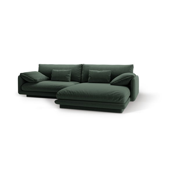 Kampinė sofa tamsiai žalios spalvos (su dešiniuoju kampu) Torino – Micadoni Home-image-1