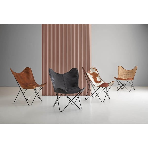 Rudos spalvos odinis krėslas Sømcasa Farfalla-image-1