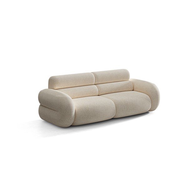 Kreminės spalvos sofa iš šenilinio audinio 220 cm Neo – Micadoni 