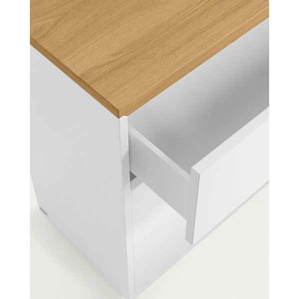 Žema šoninė spintelė baltos spalvos 90x75 cm Abilen – Kave Home-image-3