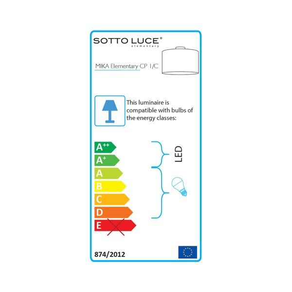 Juodas lubinis šviestuvas su aukso spalvos detalėmis "Sotto Luce MIKA Elementary XS PLUS CP-image-3