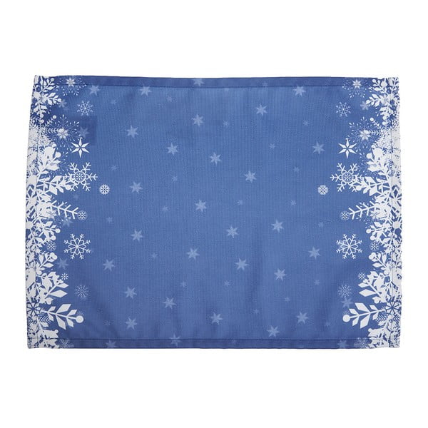 2 mėlynos spalvos kalėdinių kilimėlių rinkinys Mike & Co. NEW YORK Honey Snowflakes, 33 x 45 cm