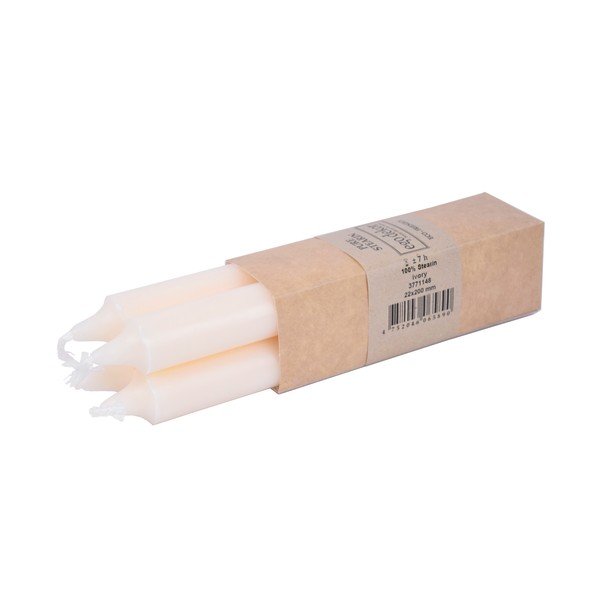 4 smėlio spalvos ilgų žvakių rinkinys Ego Dekor ED, degimo trukmė 7 val.-image-2