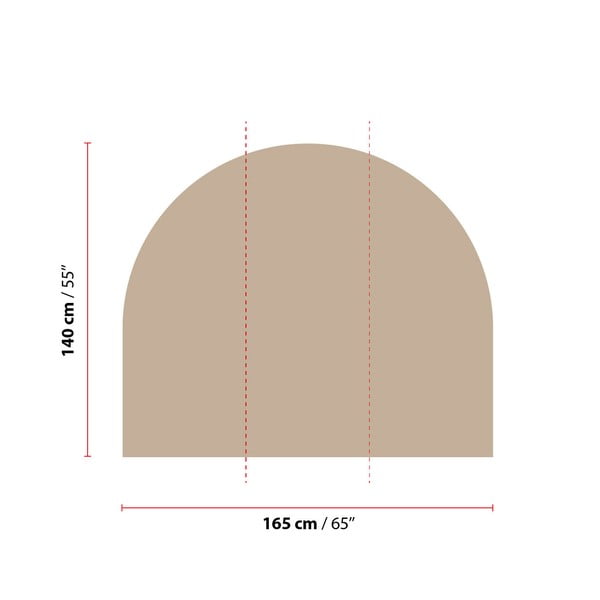 Sienos lipdukas 165x140 cm Taupe - Ambiance-image-1
