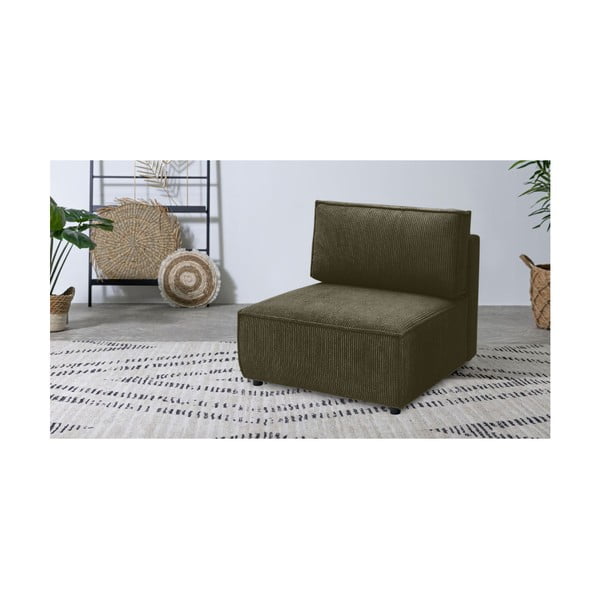Modulinė sofa šviesiai žalios spalvos iš kordinio velveto (modulinė) Nihad modular – Bobochic Paris-image-1