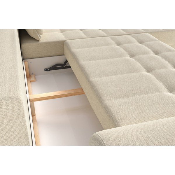 Sulankstoma kampinė sofa kreminės spalvos (su dešiniuoju kampu) Balitco – Ropez-image-1