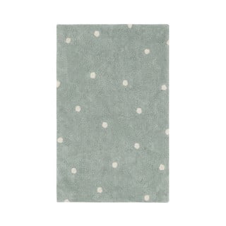 Skalbiamas/rankų darbo iš medvilnės vaikiškas kilimas mėtų spalvos 100x150 cm Mini Dot Blue Sage – Lorena Canals