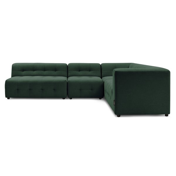Tamsiai žalia kampinė sofa (dešinysis kampas) Kleber - Bobochic Paris-image-4