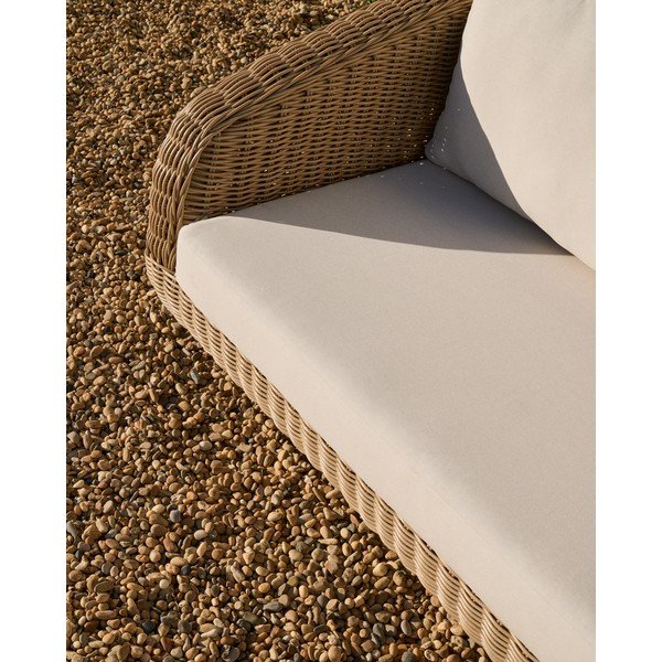 Smėlio spalvos/natūralios spalvos iš audinio sodo sofa Meria – Kave Home-image-3